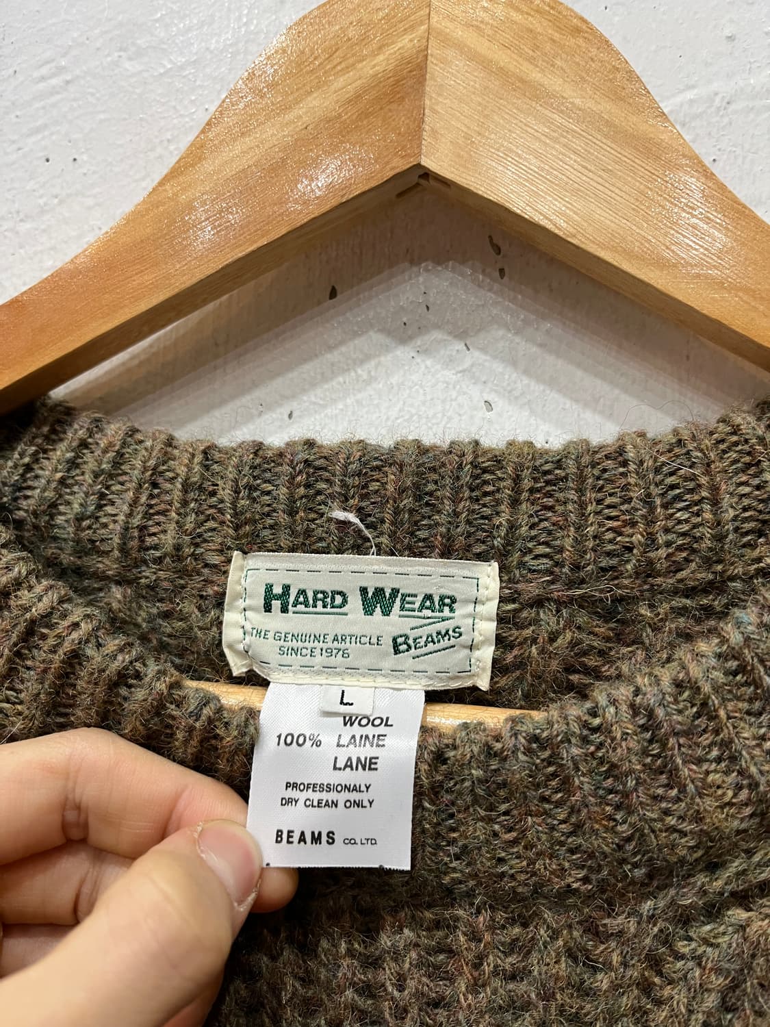 빔즈 하드웨어 퓨어울 니트 스웨터 Made in HK 상품이미지2