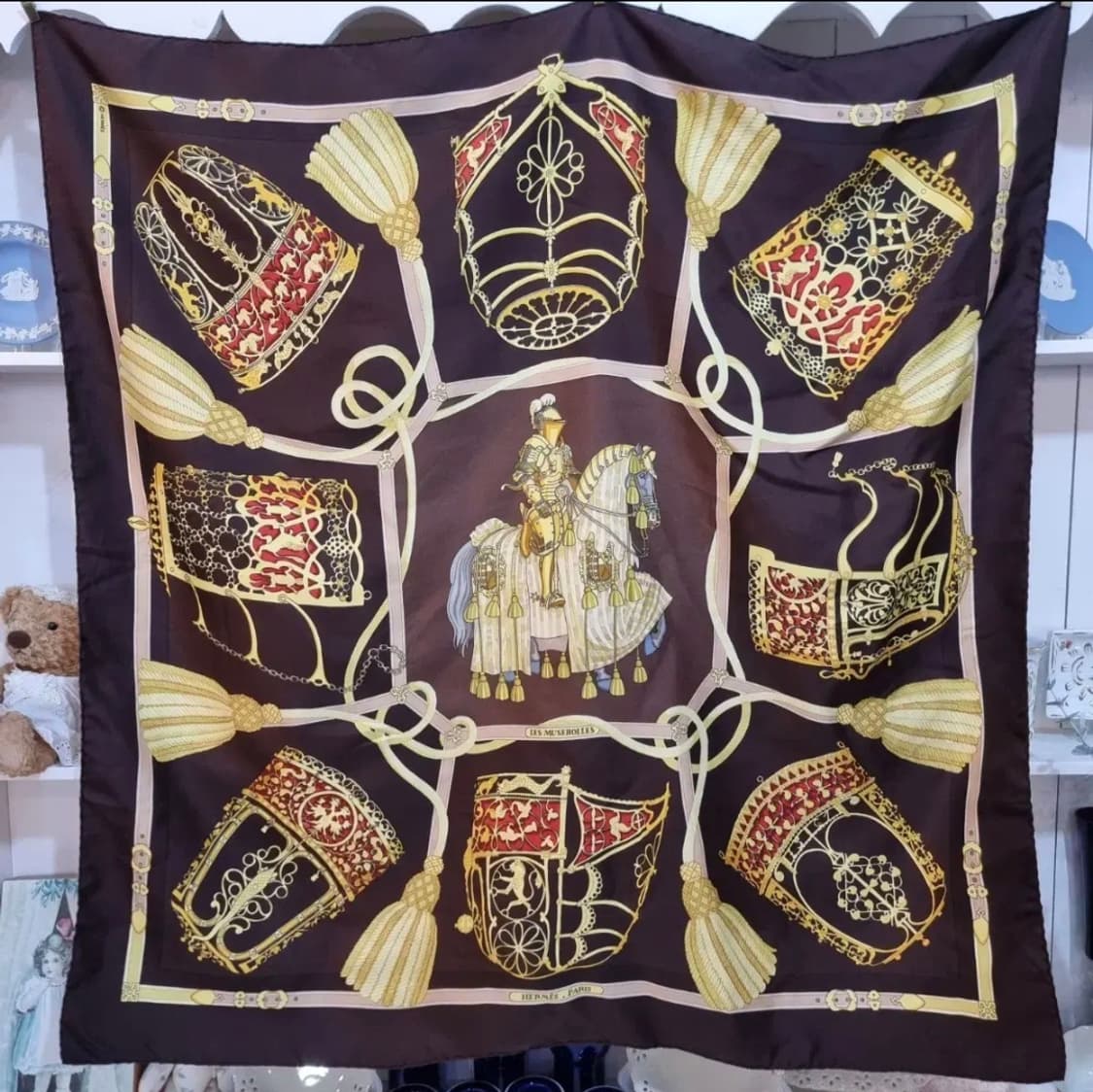 에르메스 빈티지 실크 스카프 까레90 레 뮤즈롤 상품이미지1