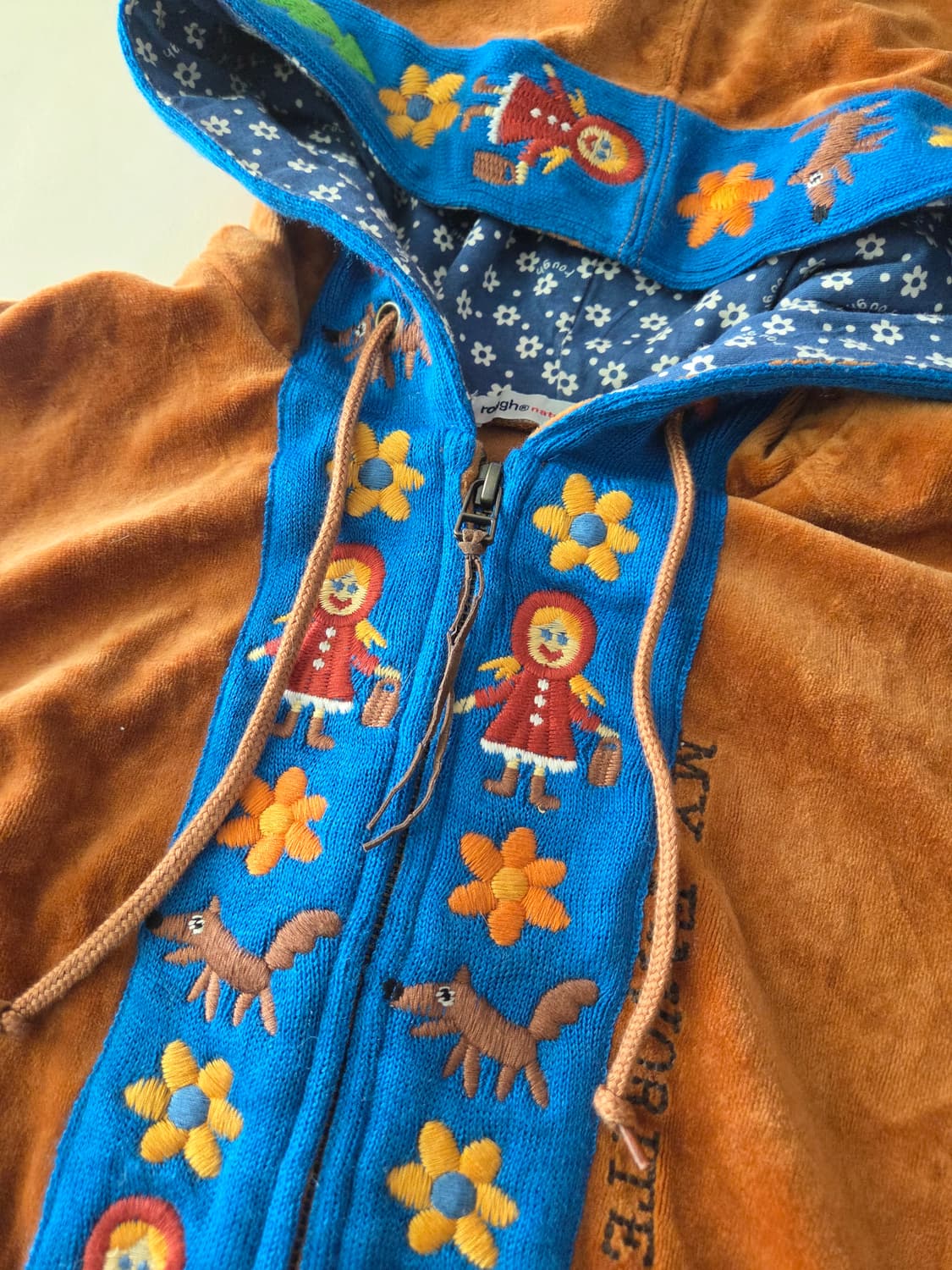 rough 빨간모자 패턴 후드집업 상품이미지1