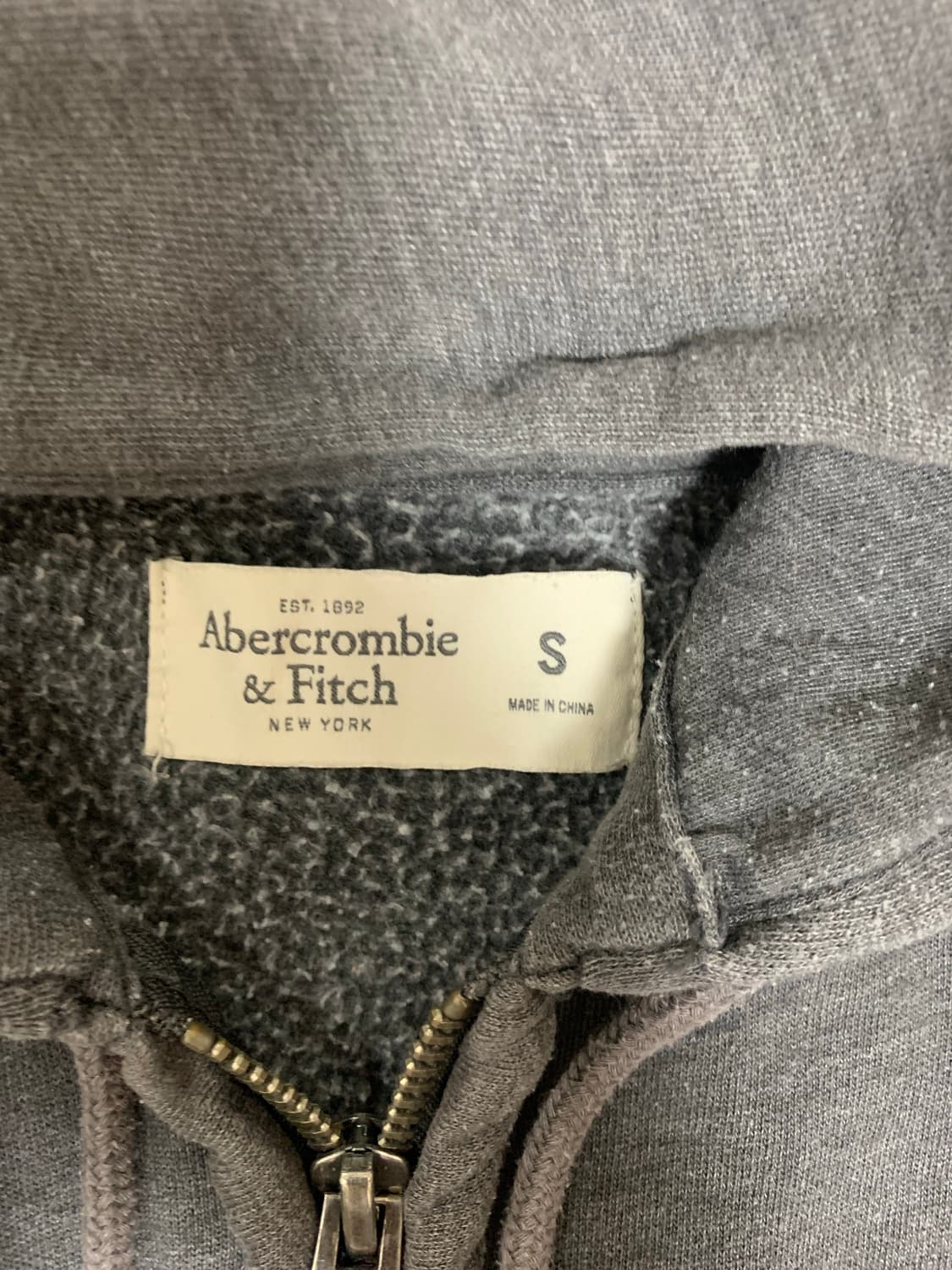아베크롬비 후디집업,그레이,S 상품이미지7