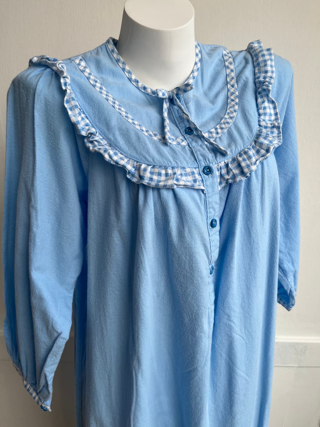 テルジャノン 블루 체크 롱 원피스 상품이미지2