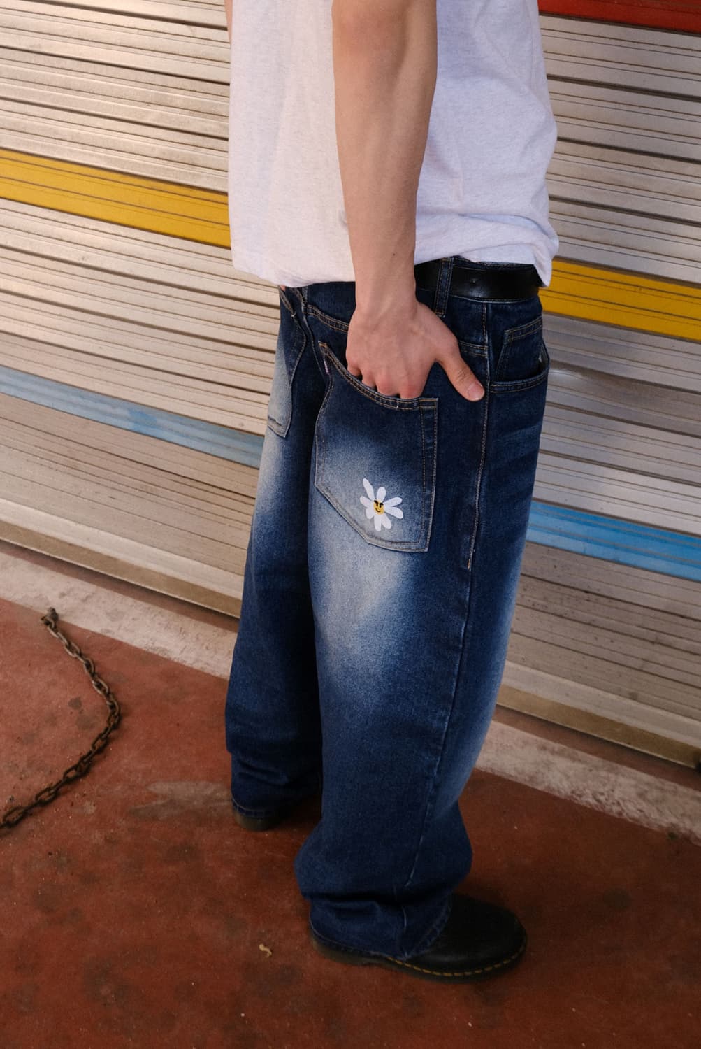 Smart Daisy Cat Brush Baggy jeans 상품이미지5