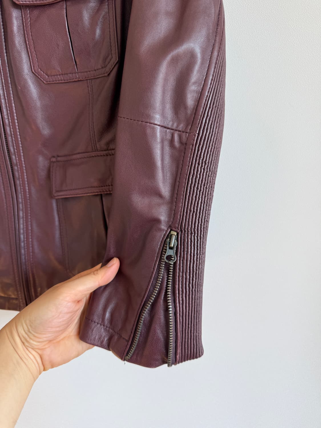 Pre owned 램스킨 레더 자켓 상품이미지4