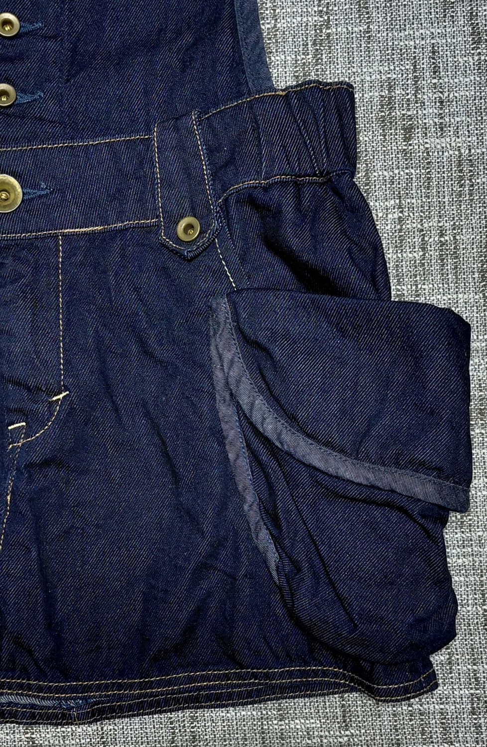 [M] BLUETO 블루토 데님 오버롤 원피스 스커트 상품이미지5