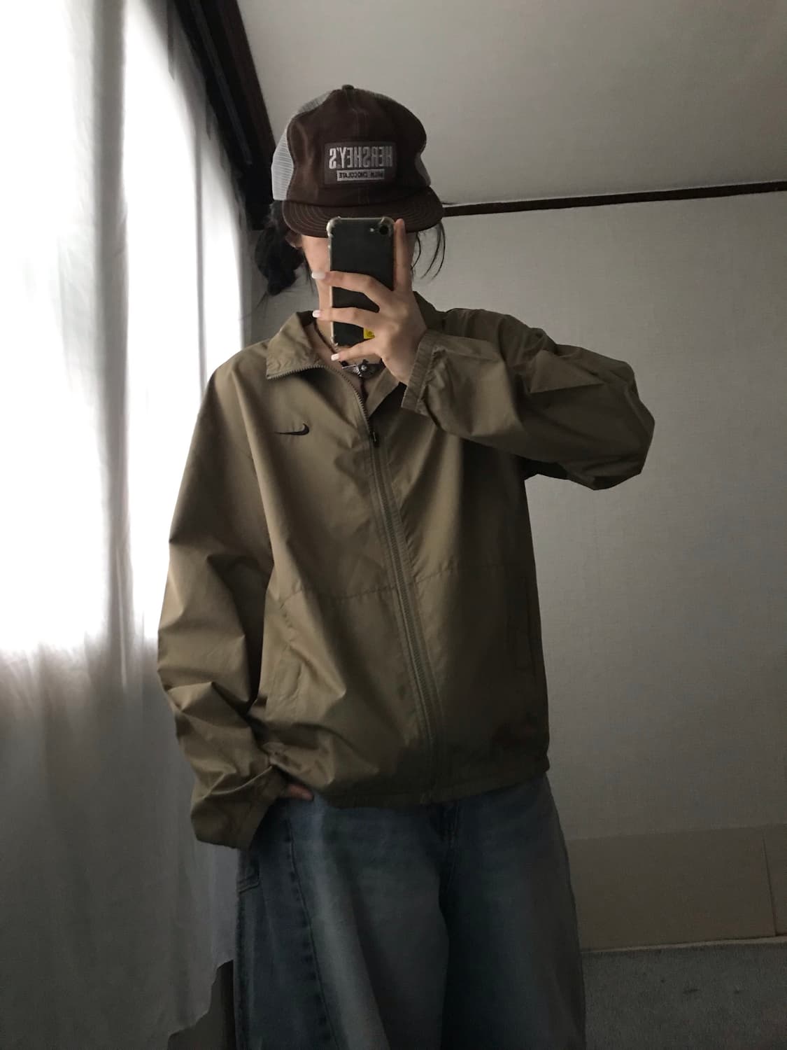 나이키 베이지브라운 윈드브레이커 상품이미지5