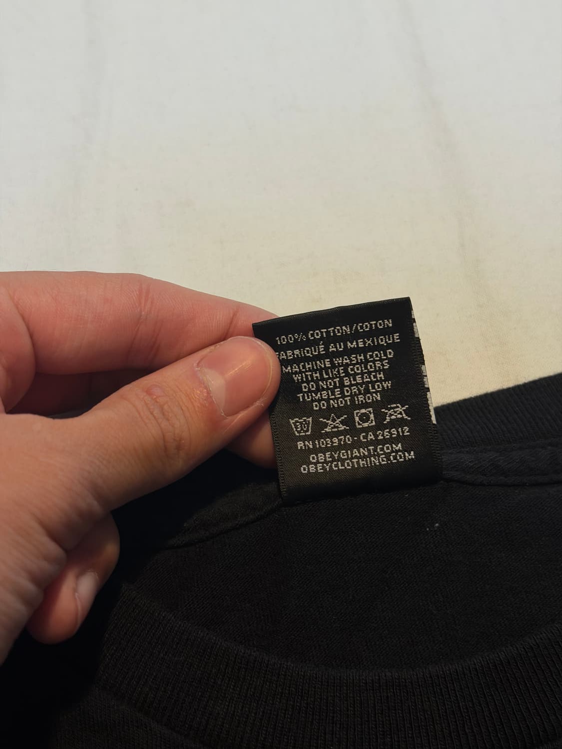 오베이 플레임 하트 롱슬리브 긴팔티 블랙 상품이미지5