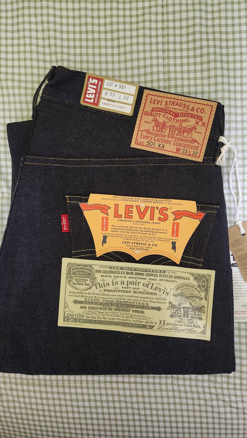 리바이스 LVC 55501 리지드 33/32 허리33 기장32 새상품  상품이미지1