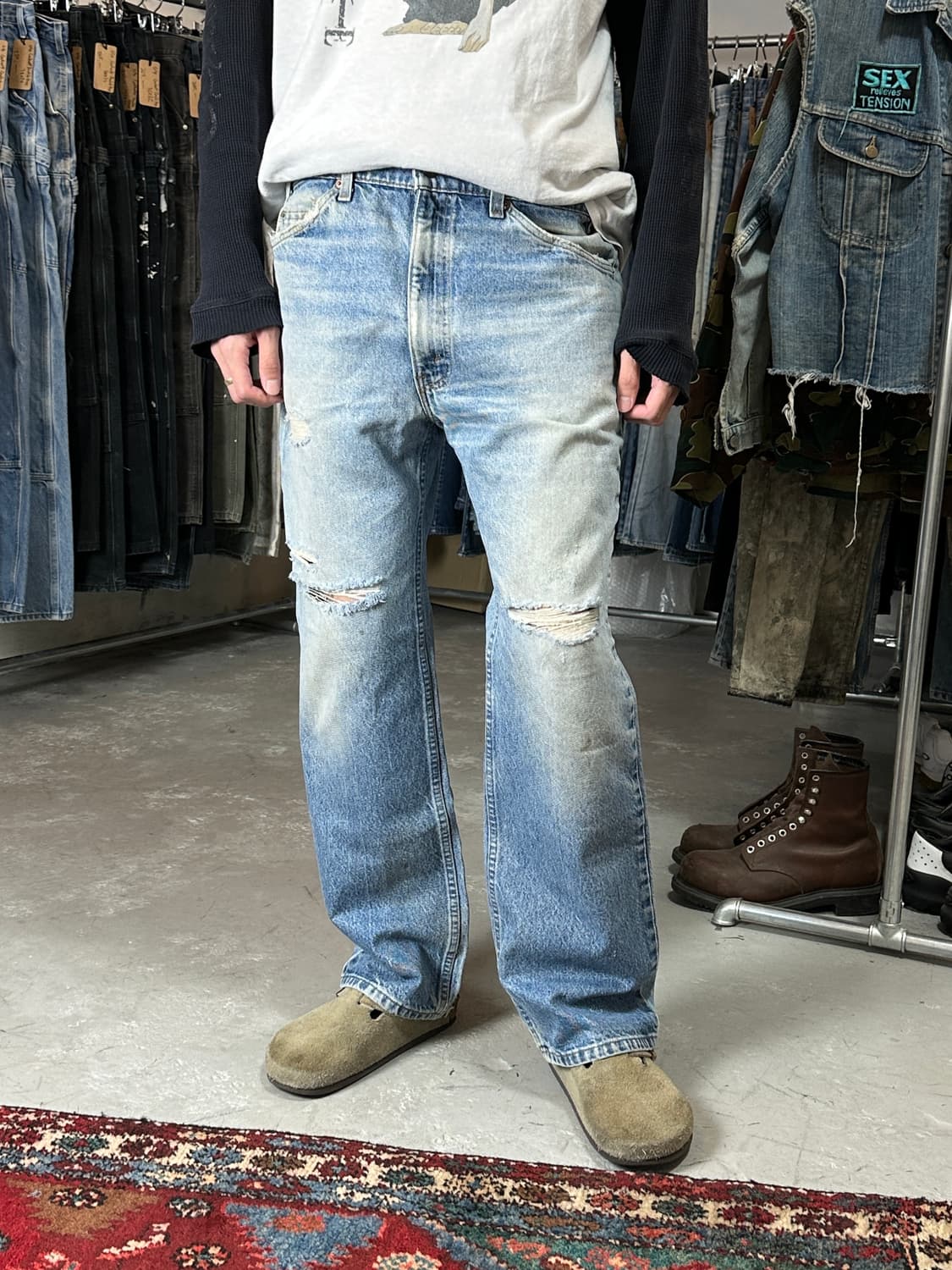 90's USA Made 빈티지 리바이스 517 오렌지탭 부츠컷 상품이미지3