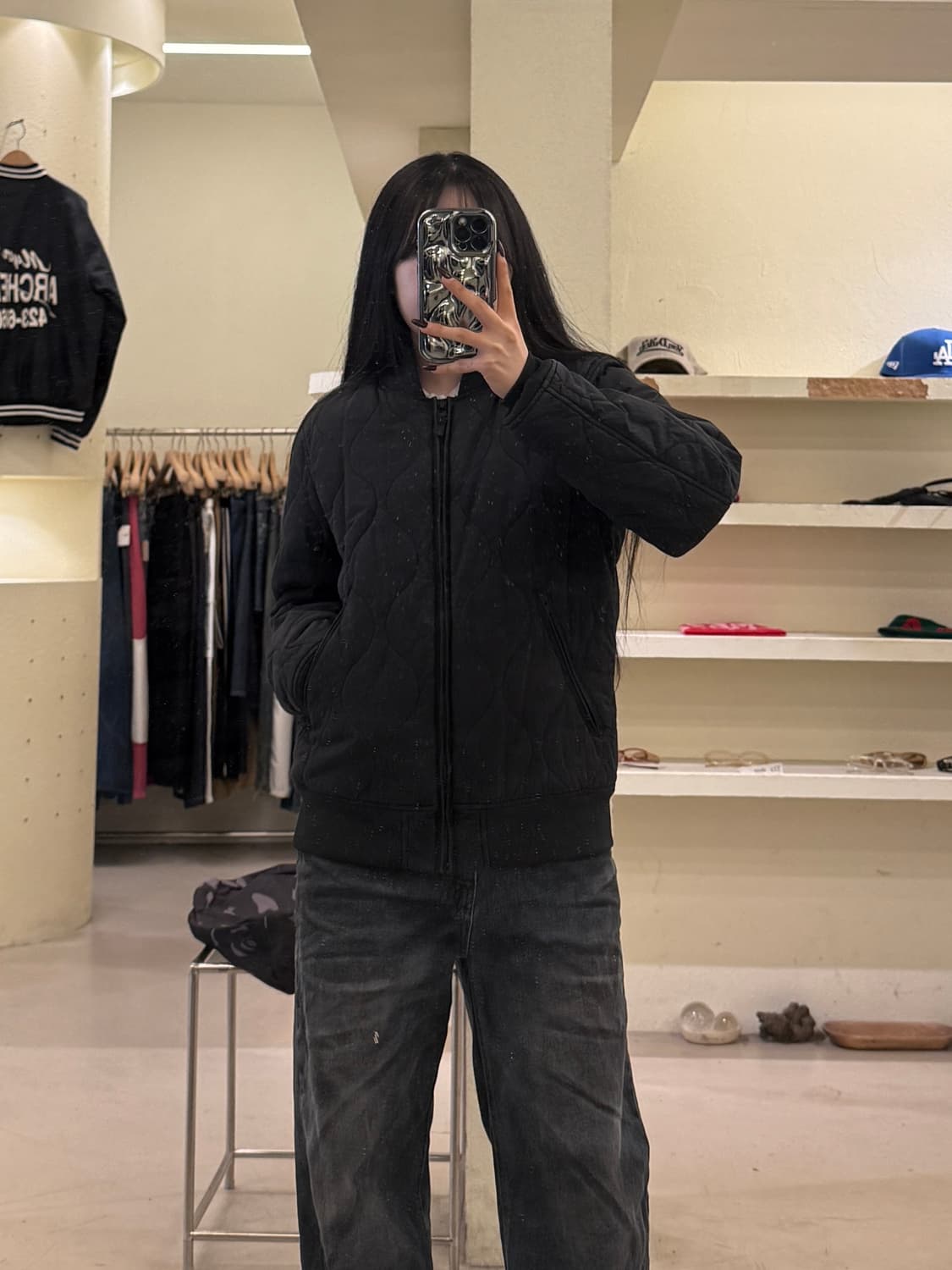 리바이스 블랙 퀼팅 블루종 자켓 U1695 상품이미지1