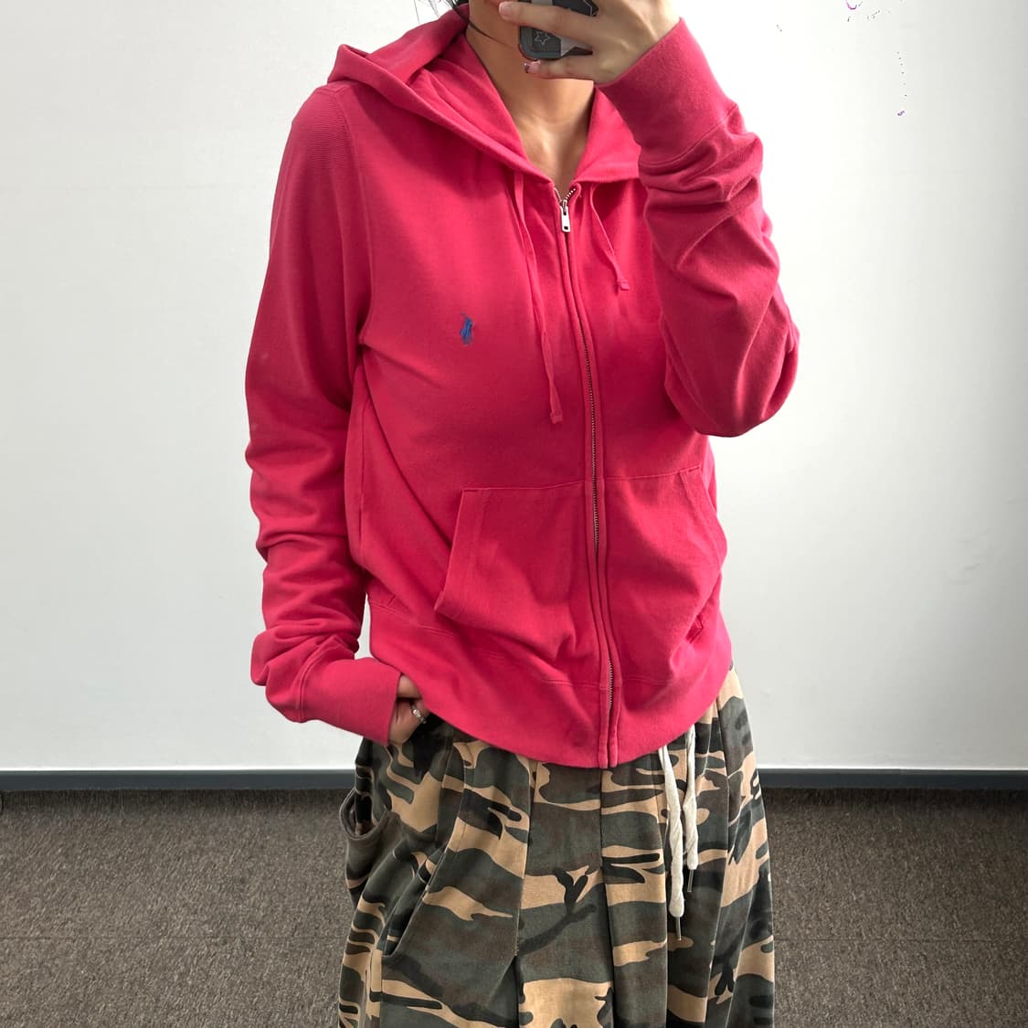 Polo 폴로 블루 포니 핑크 후드집업 상품이미지2