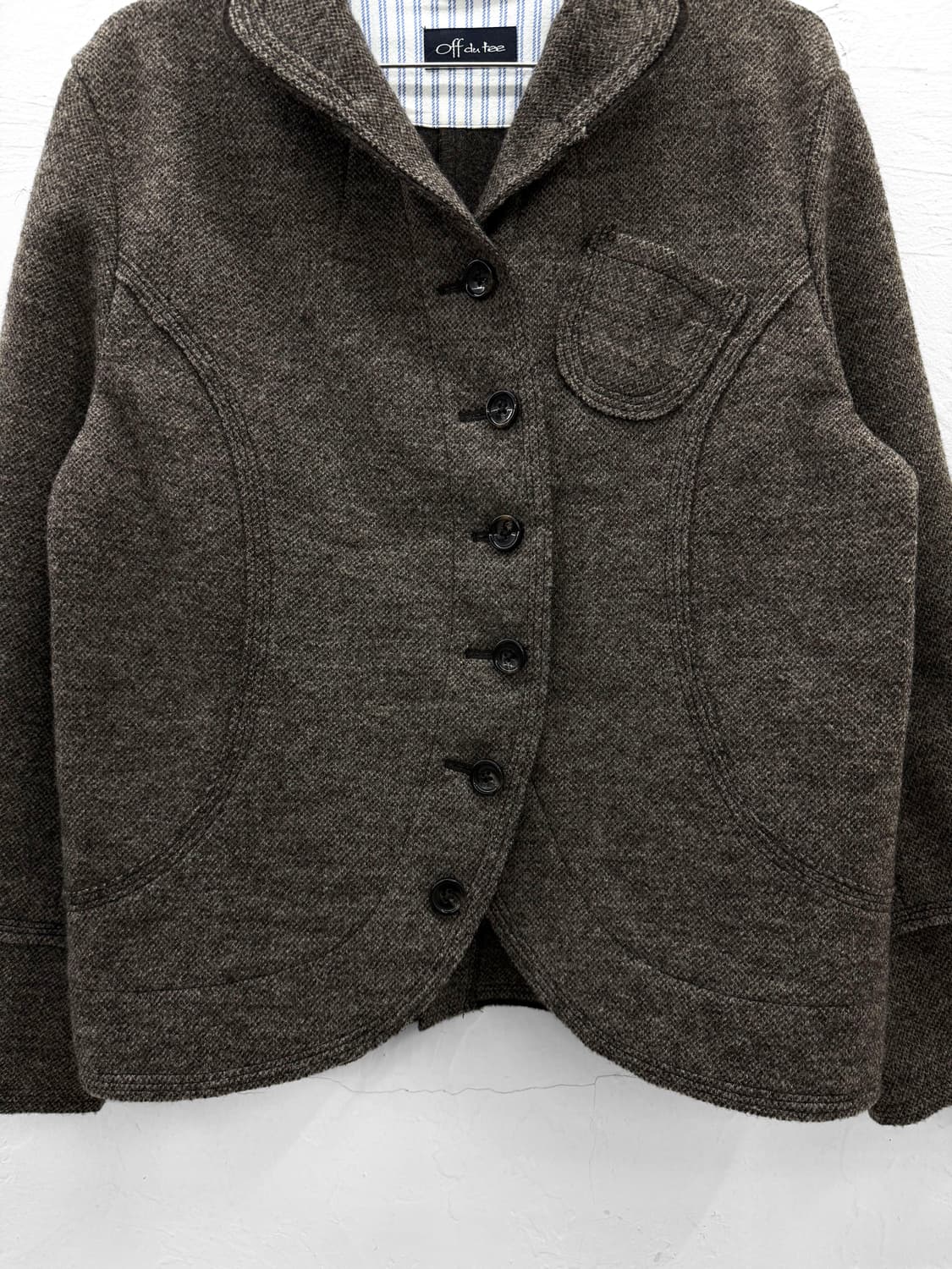 off du tee 커브 버튼 울 자켓 상품이미지2