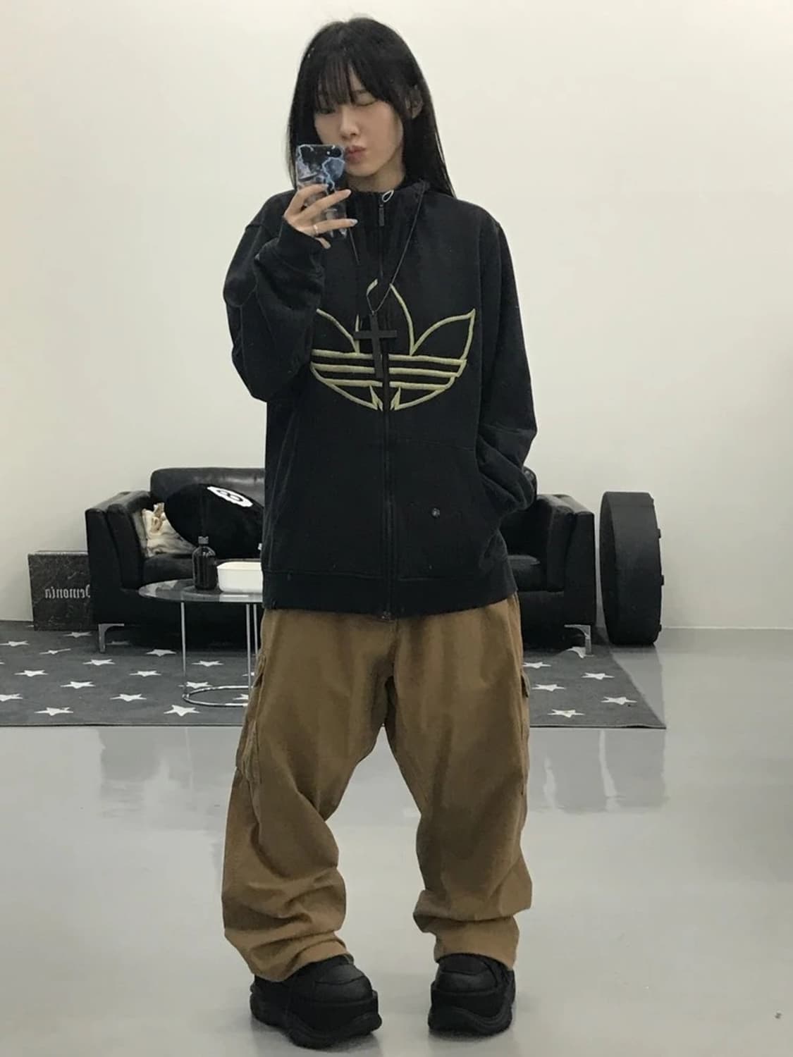 랭귤러 베이지 코튼 팬츠 상품이미지4