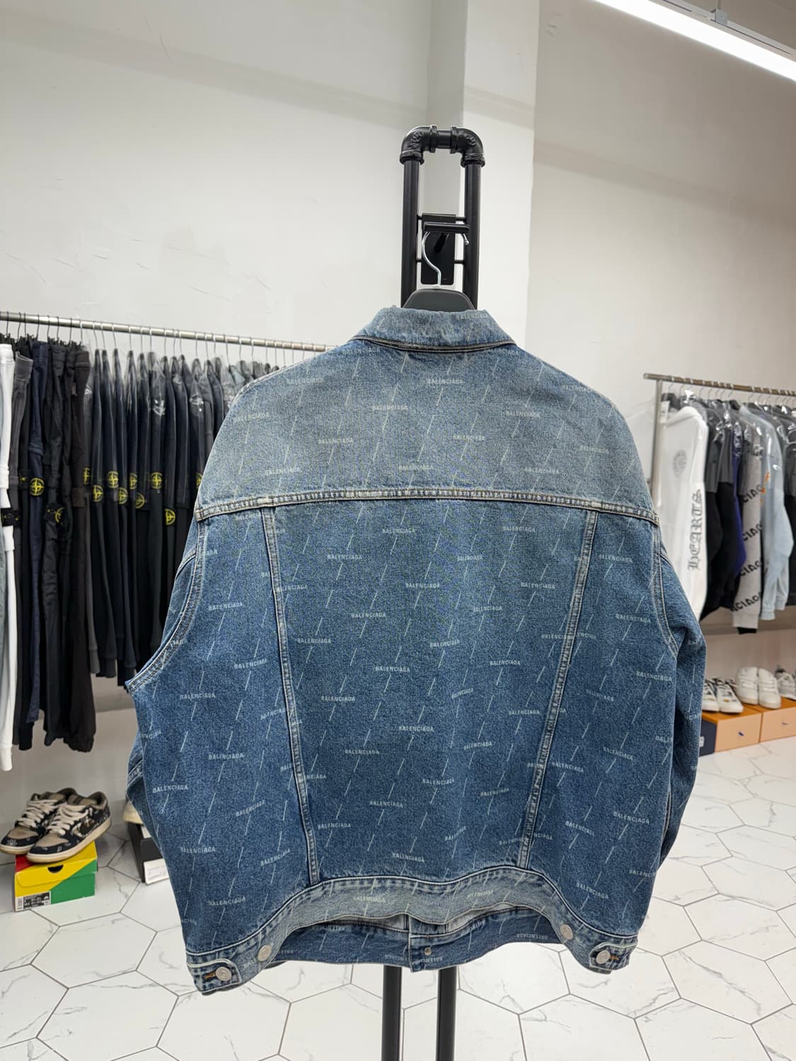 [38] 발렌시아가 멀티로고 데님 자켓 상품이미지2