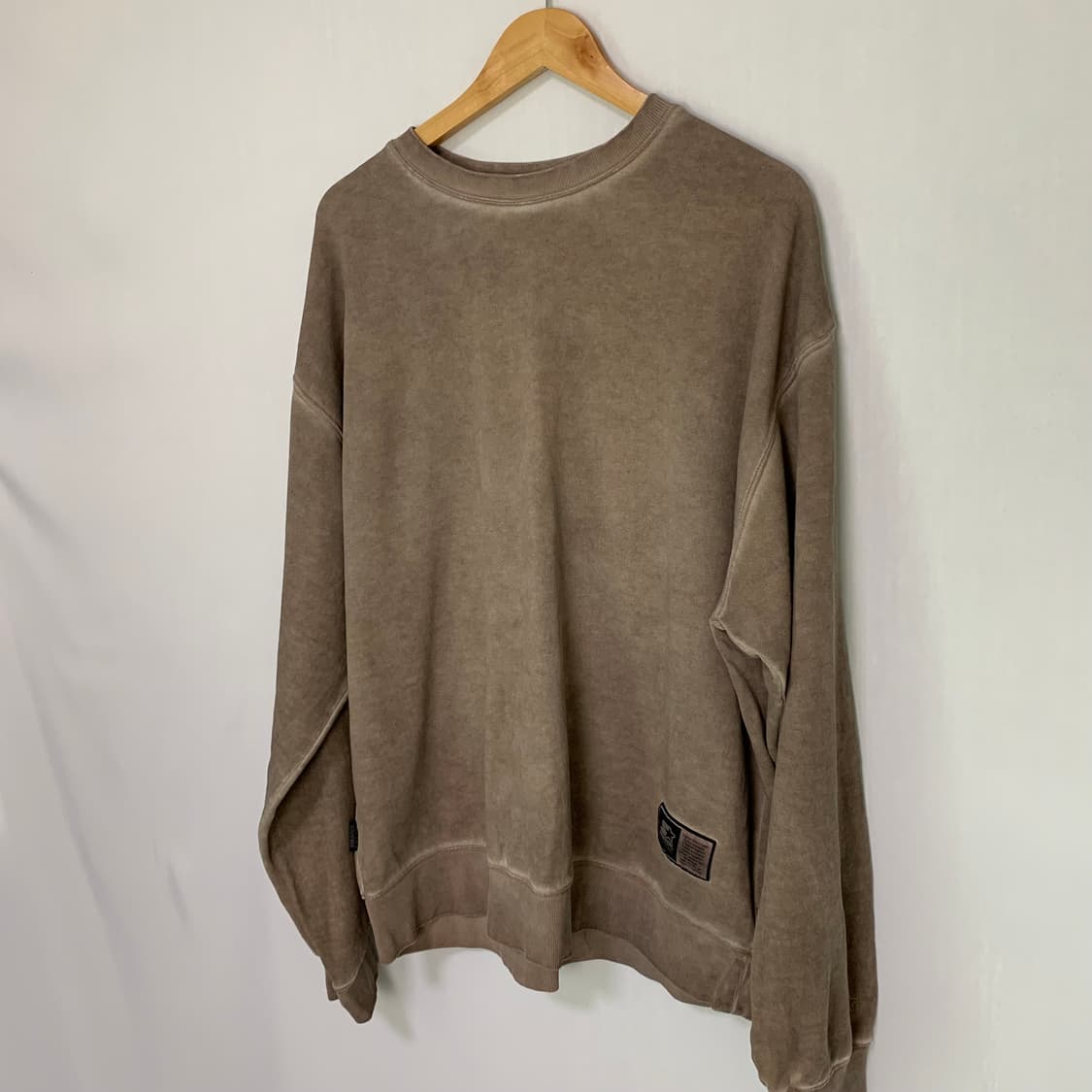 스타터 그런지 워싱 맨투맨 티셔츠 빈티지 브라운 남성 L 상품이미지2