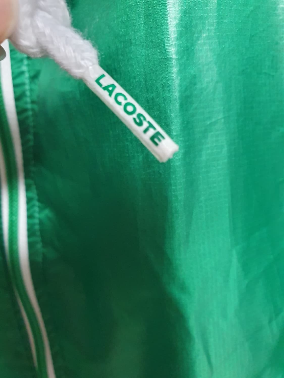 💚🐊 라코스테 글로시 그린 히든후드 바람막이 95 상품이미지6