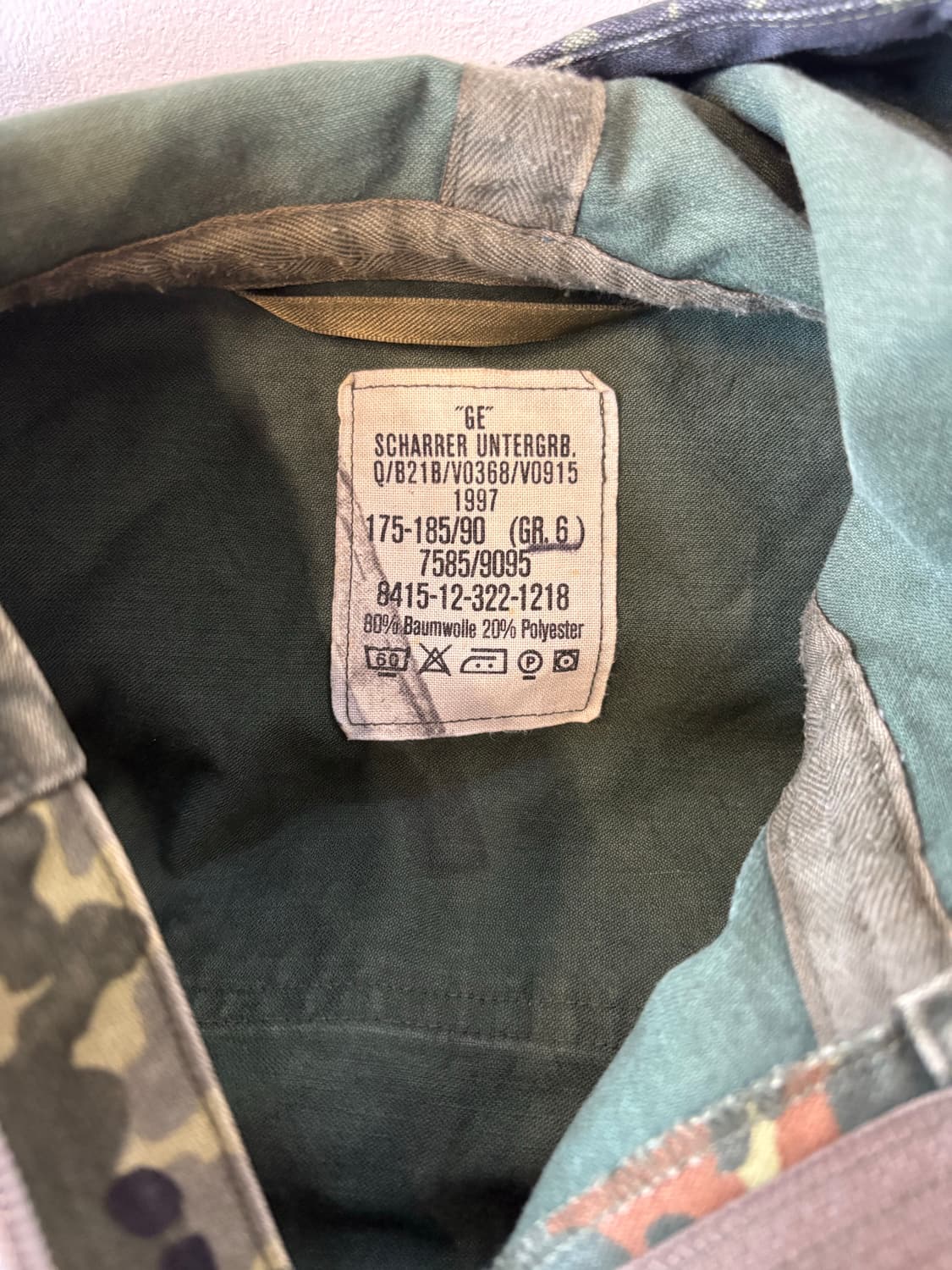 1997년 독일군 플렉탄 카모 필드 야상 상품이미지3