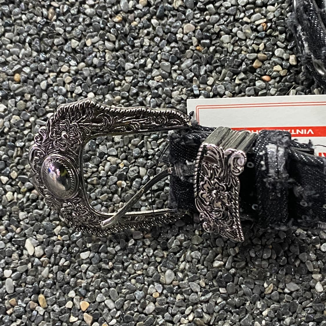 빈티지 y2k 디트로이트 흑청 벨트 B3752 상품이미지2