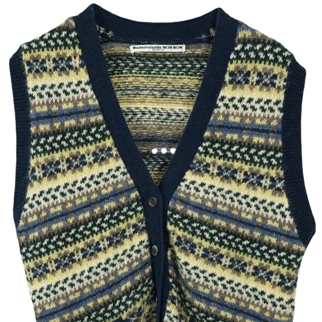 [마드모아젤 논논] 에스닉 패턴 페어아일 니트 베스트 조끼 M19654 상품이미지4