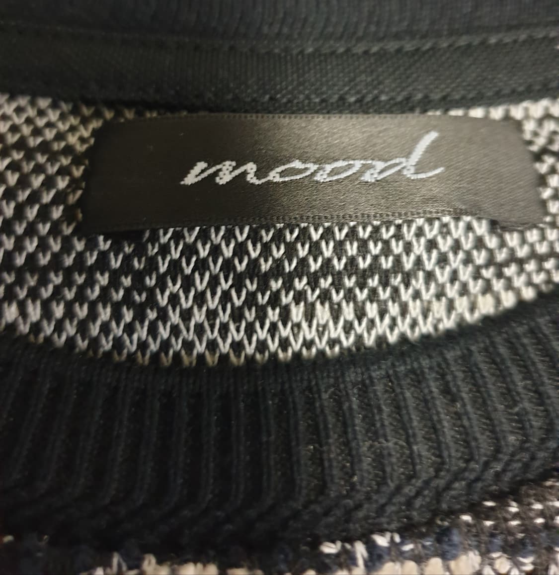 MOOD 트위드 반팔티 블랙&화이트 (M) 상품이미지3