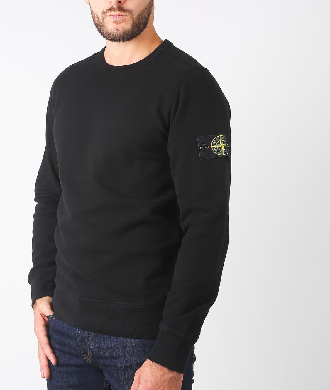 [S] 스톤아일랜드 와펜 패치 12주년 기모 맨투맨 블랙 상품이미지10