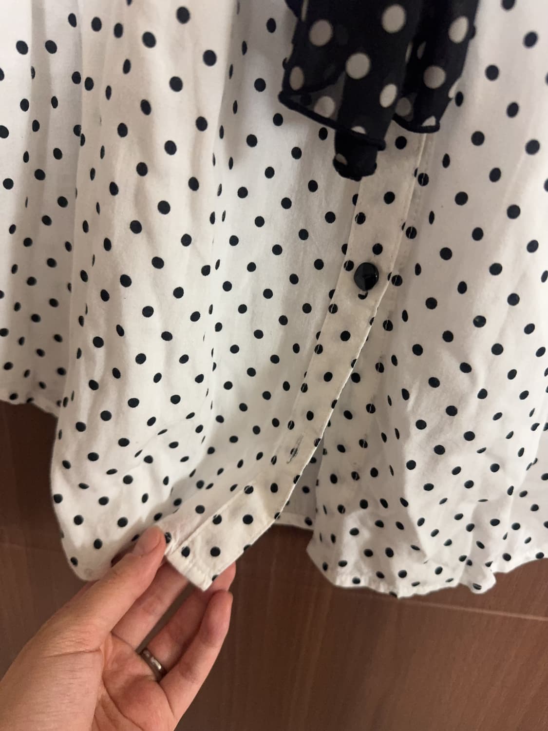 빈티지 모리걸 니혼진 도트 블라우스 스카프 세트 상품이미지3