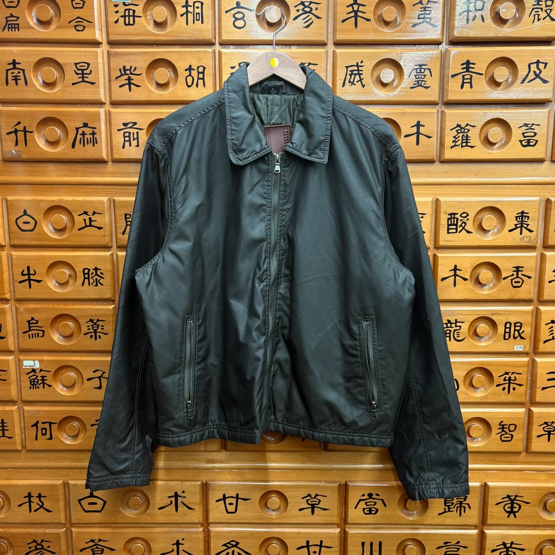 (L) 로버트 콤스톡 나일론 카키 자켓 상품이미지1