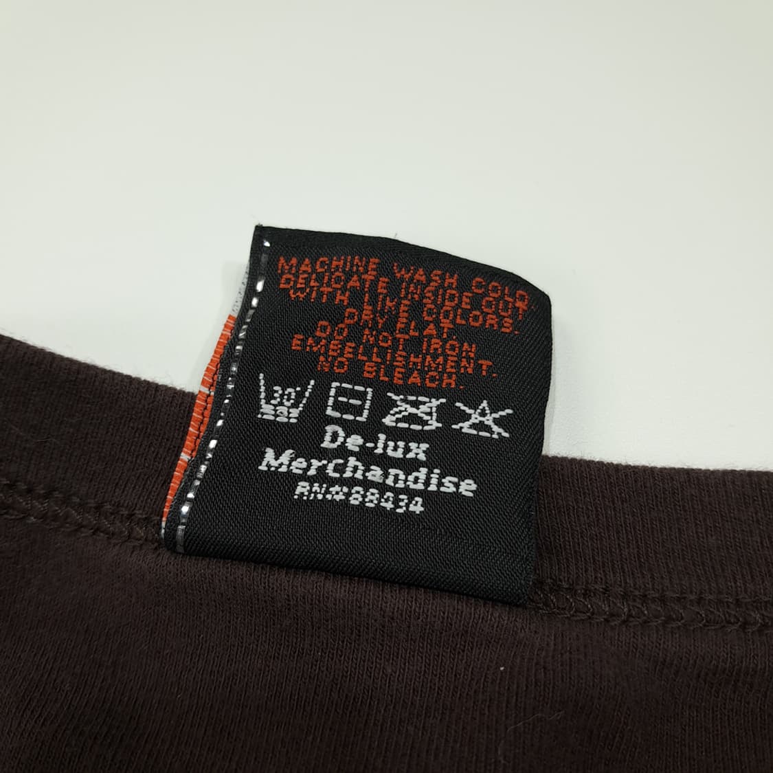 CL570 M 할리데이비슨 00s 라인스톤 다크브라운 이글 티셔츠 상품이미지4