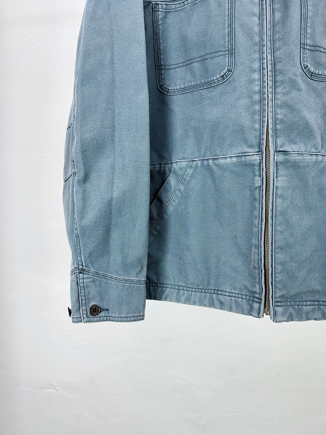 엘엘빈 피그먼트 더스티 블루 프렌치 캔버스 워크 자켓 상품이미지4