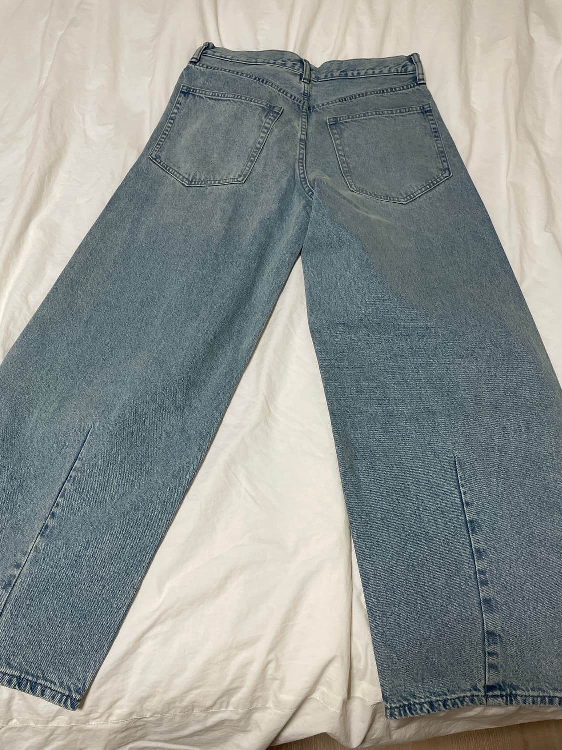 GU 지유 배럴 레그 진 청바지 새제품 30인치 연청 상품이미지4