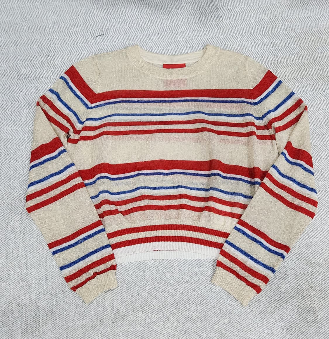 [F] 나인 NAIN 스트라이프 골드펄 니트 F 상품이미지1