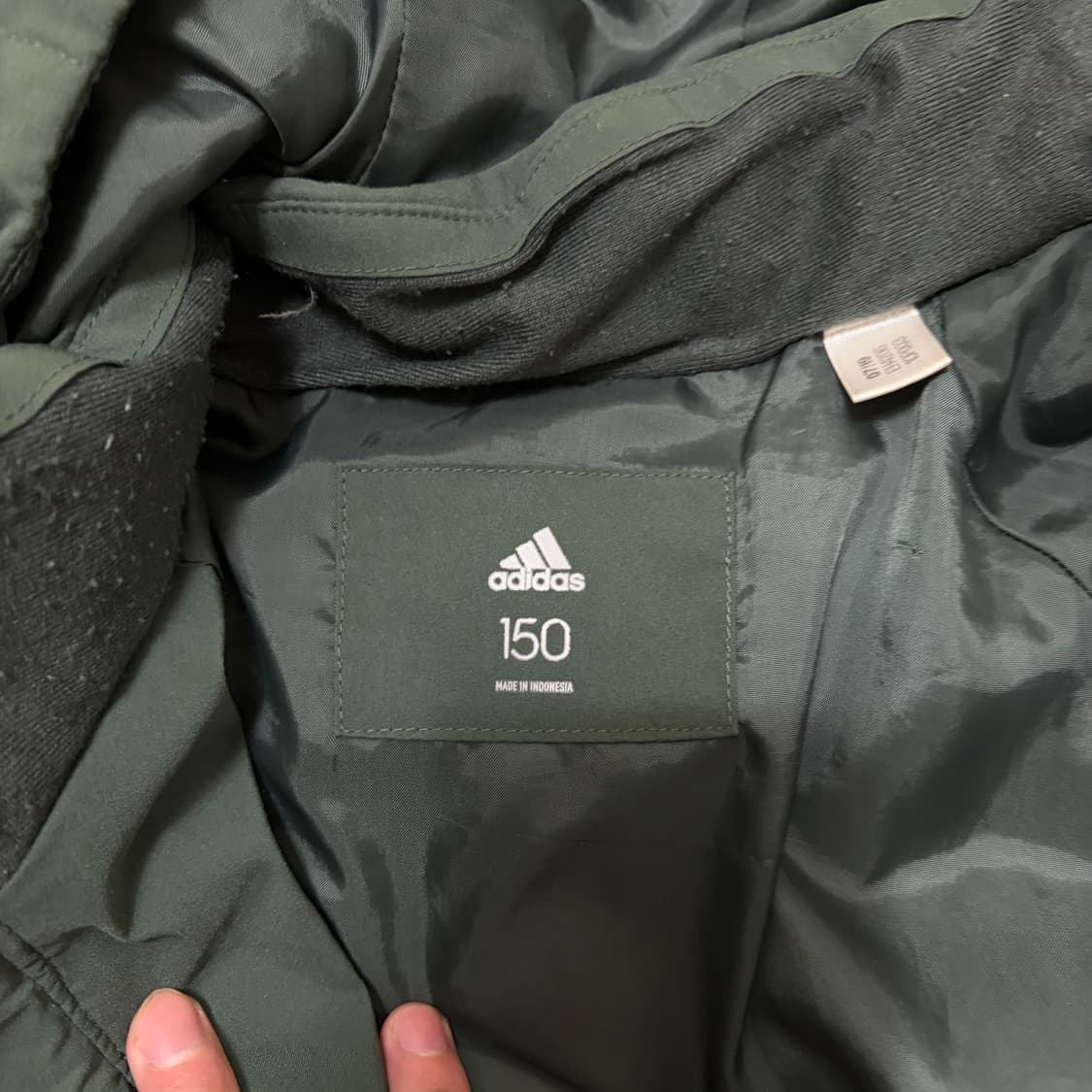 아디다스 키즈 빅로고 덕다운 후드 롱패딩 150  상품이미지6