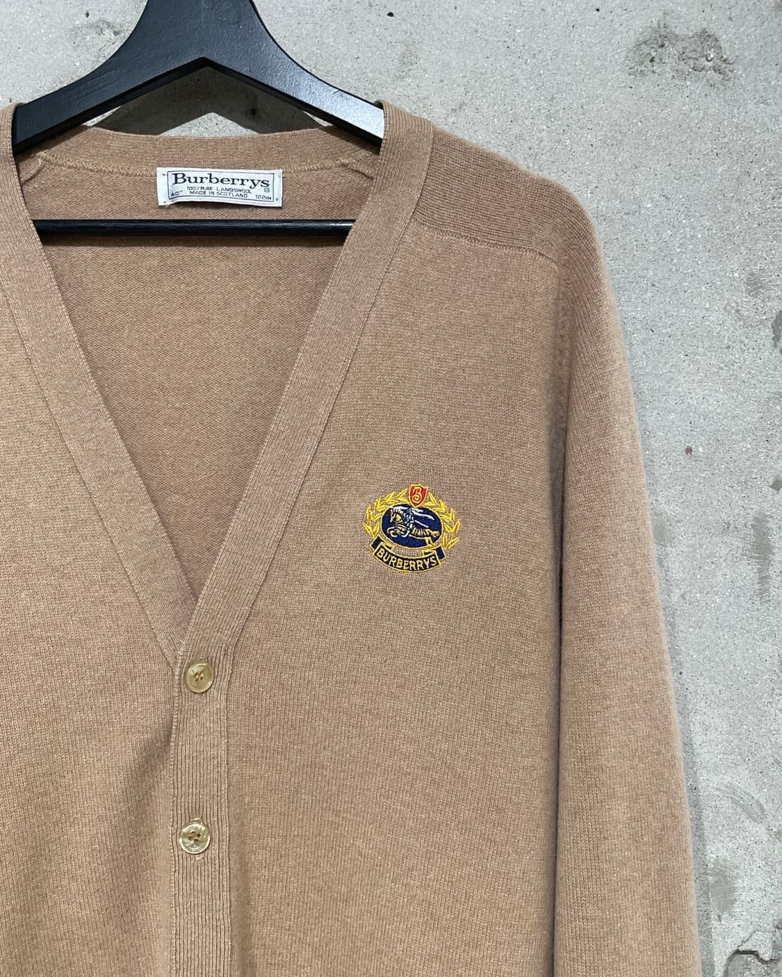 버버리 베이지 크래프트 로고 울 가디건 상품이미지3