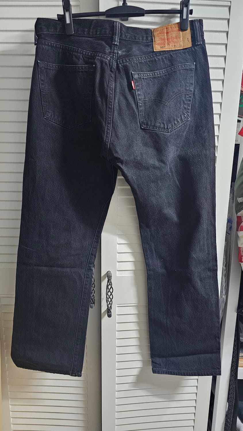 리바이스 501 흑청 블랙진 데님 팬츠 36x32 상품이미지2