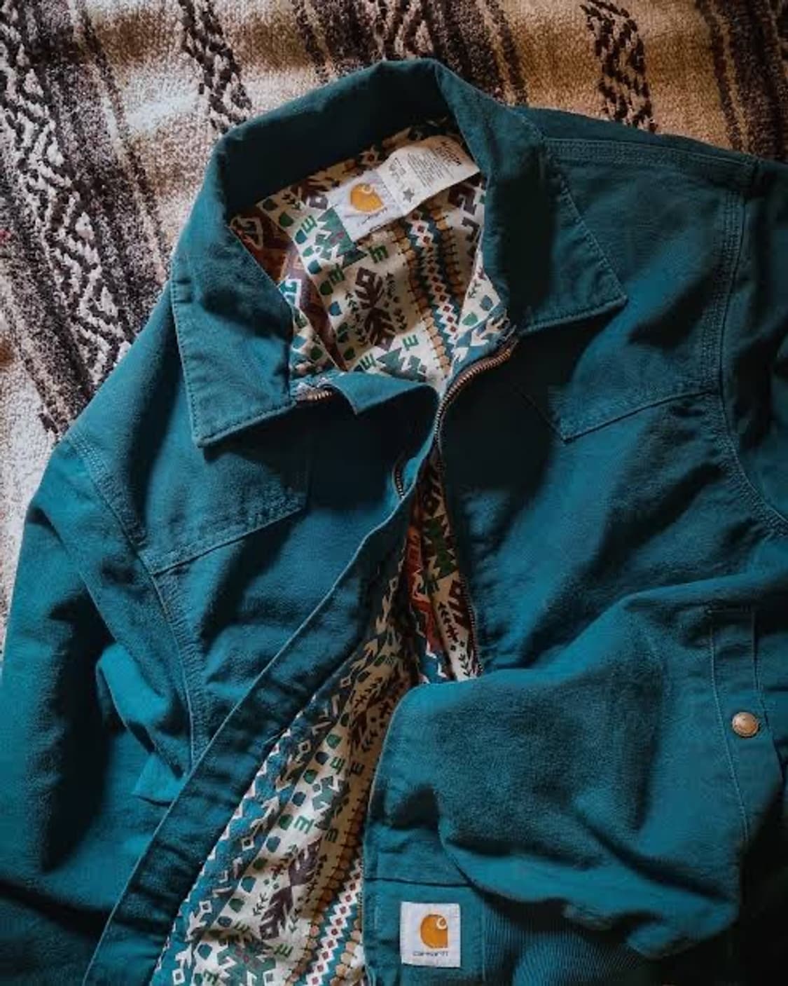 94s OG 칼하트 JS1155 Teal Blue 웨스턴 산타페 자켓 상품이미지1