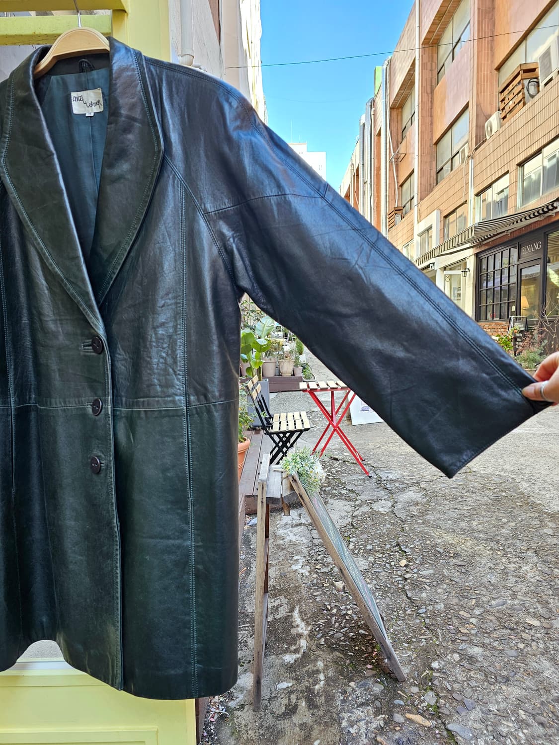 Angle Leather 딥그린 램스킨 자켓 상품이미지4