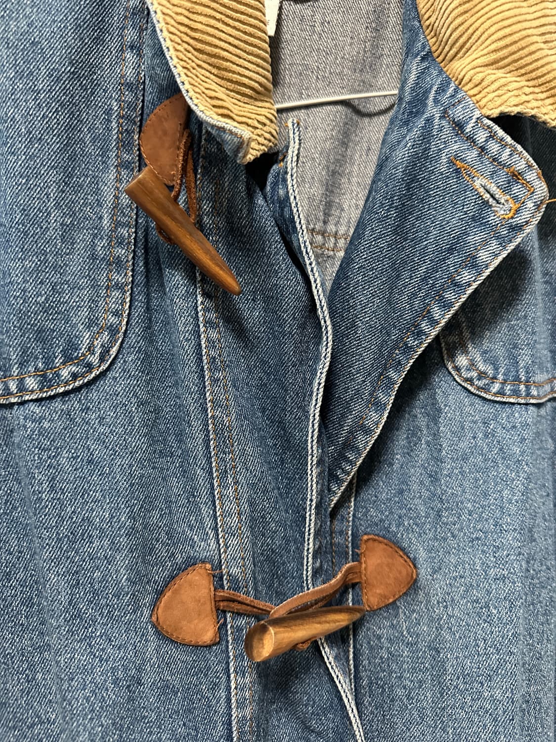 빈티지 더플 떡볶이 데님 코트 상품이미지3