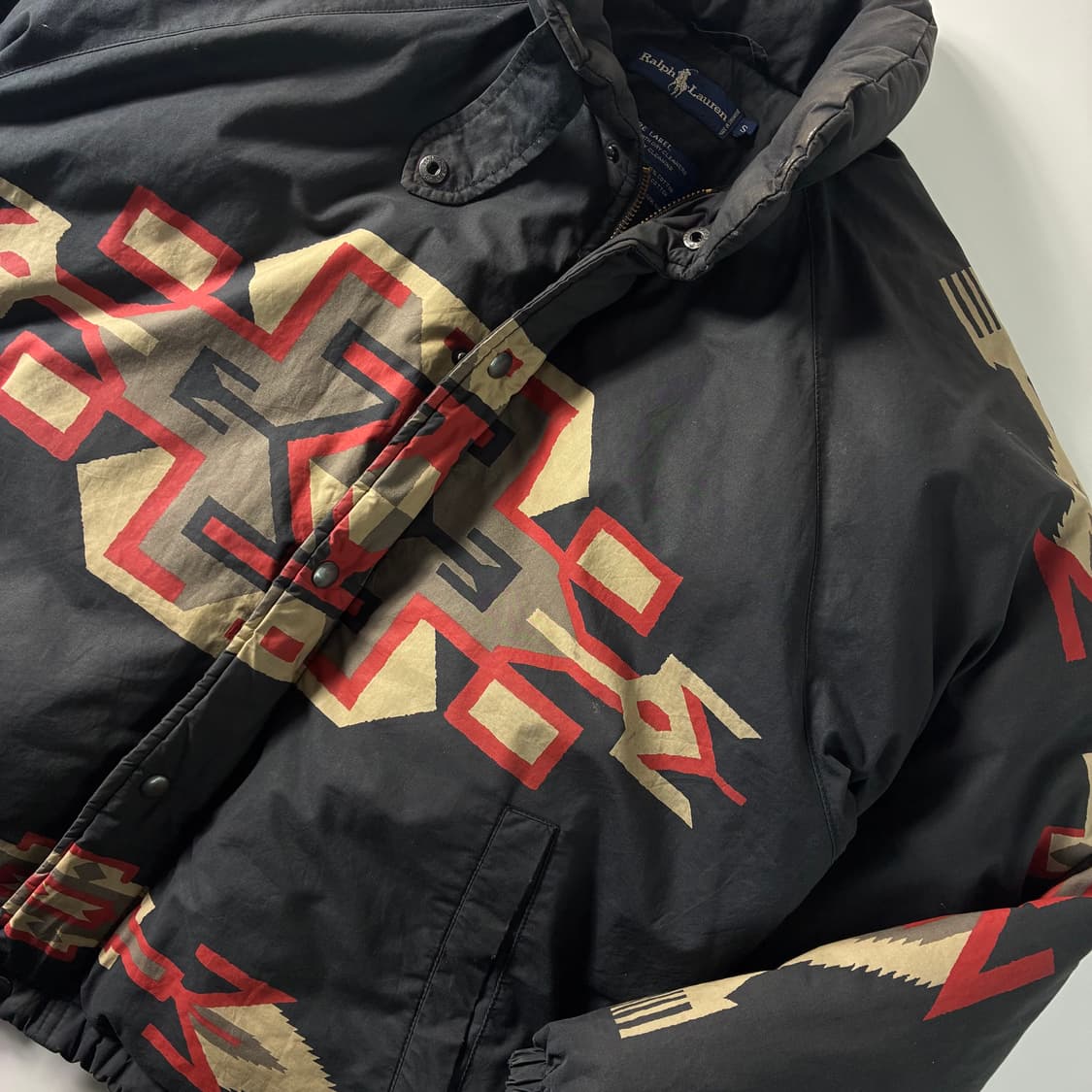 Polo 폴로 랄프로렌 80‘s 나바호 아즈텍 푸퍼 다운 패딩 자켓 상품이미지4