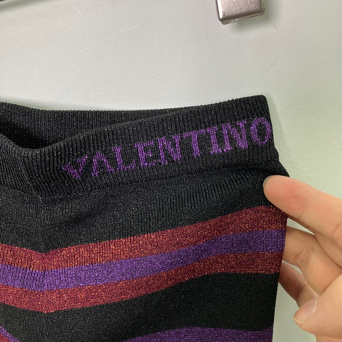 발렌티노 메탈릭 스트라이프 니트 쇼츠 S 상품이미지4