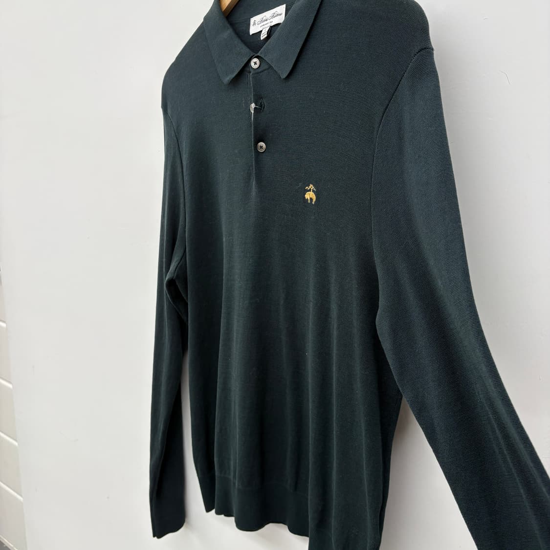 브룩스브라더스 블랙 긴팔 니트 폴로티 남성 L 상품이미지4