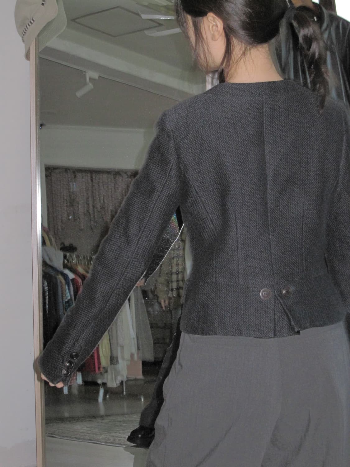 블랙 코튼 자켓 상품이미지6