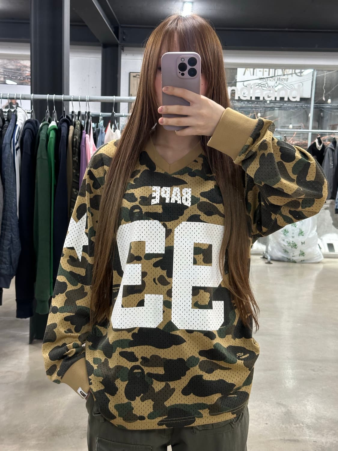 베이프 1st camo 스타 풋볼 롱슬리브져지 상품이미지1