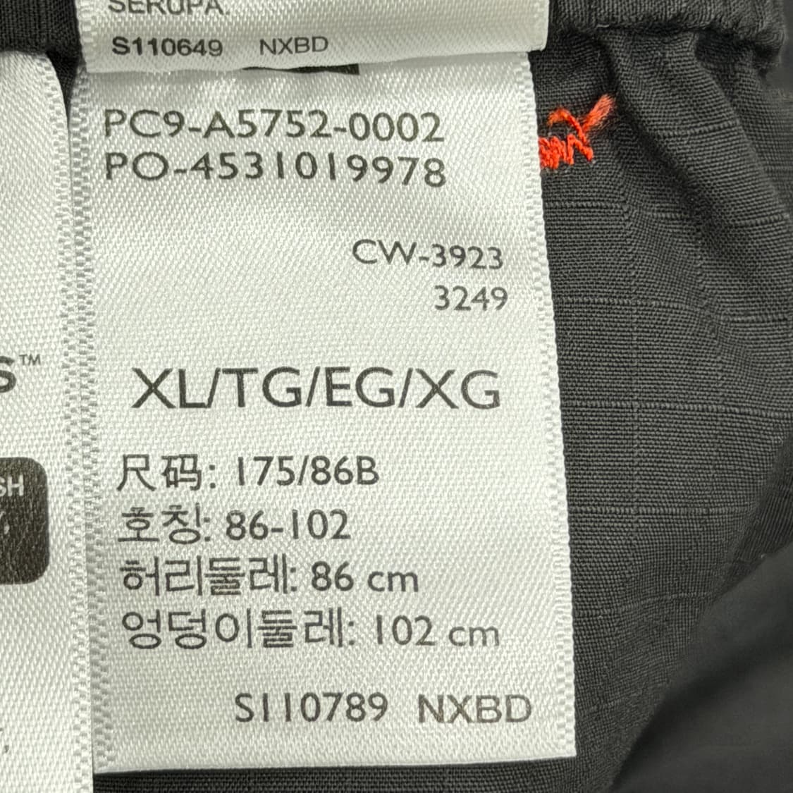 리바이스 벨트 쇼츠 포켓 반바지 블랙 XL 상품이미지6