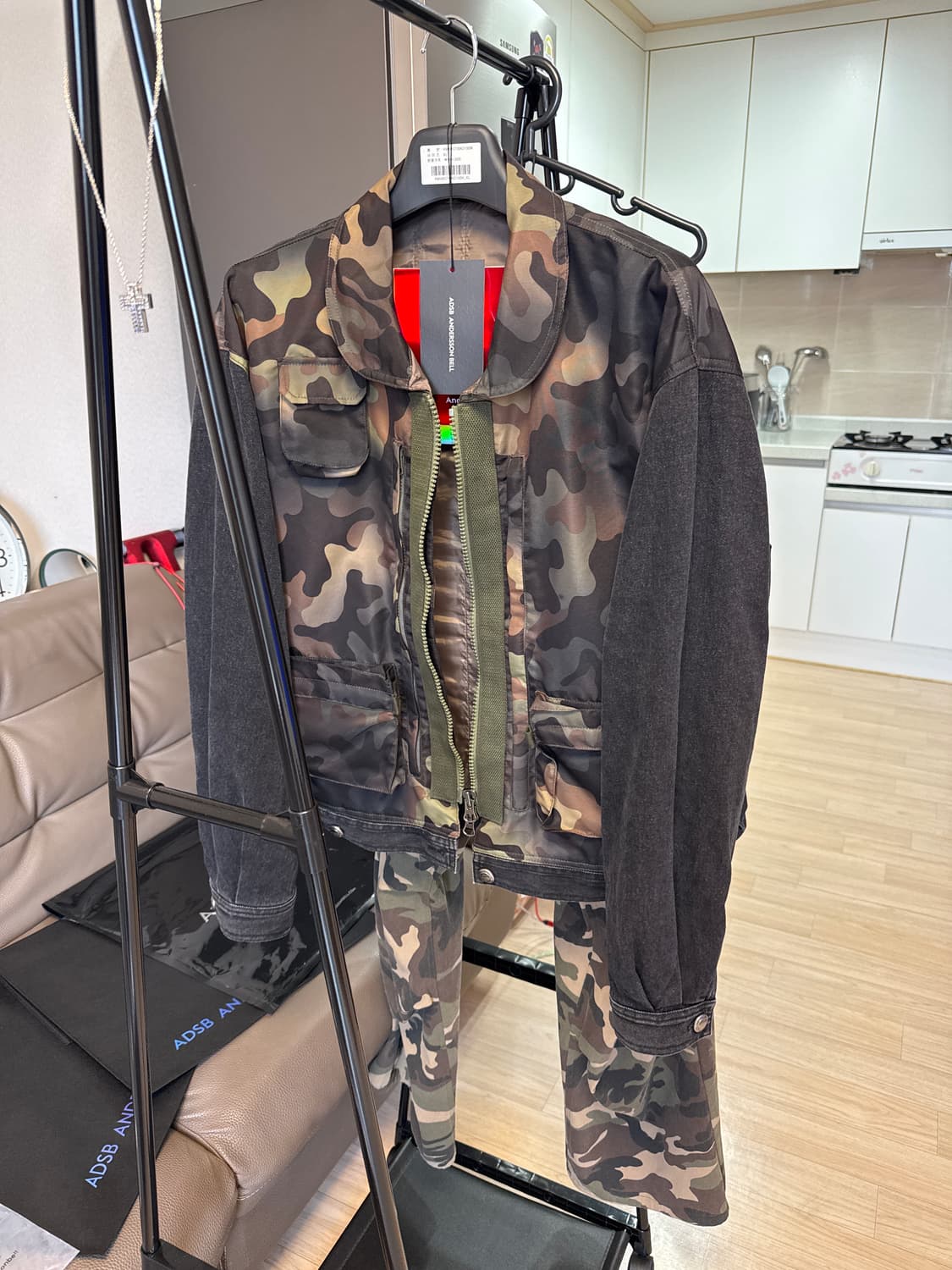 앤더슨벨 초회판 카모플라쥬 집업 데님 자켓 XL 상품이미지4