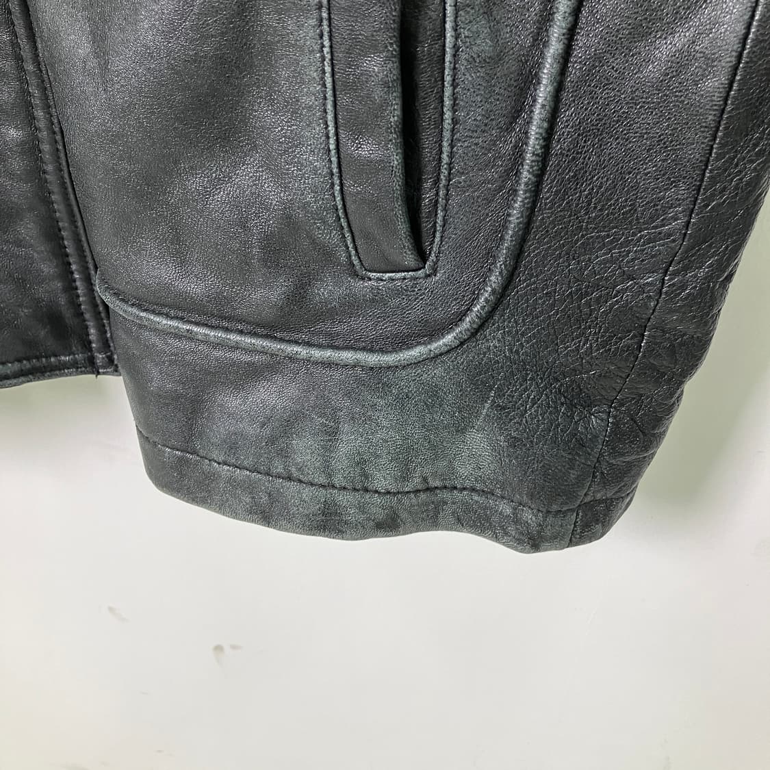 VTG 빈티지 블랙 양가죽 코트 M 상품이미지9