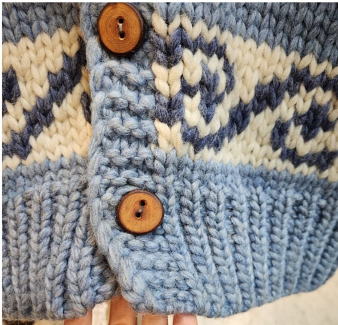 캐나다 핸드메이드 양모 인디언 코위찬 후드 스웨터 cowichan 상품이미지4