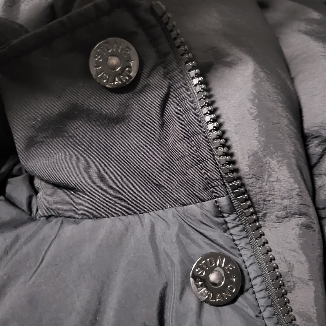 [L size]스톤아일랜드 크링클랩스 후드 롱 다운 패딩 상품이미지8