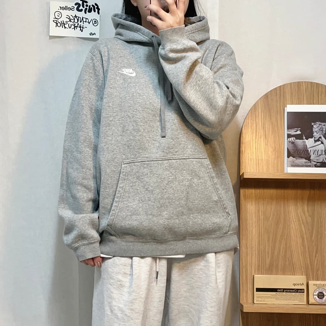 [정품] 나이키 그레이 푸츄라 후드티 [ XL ] 상품이미지2