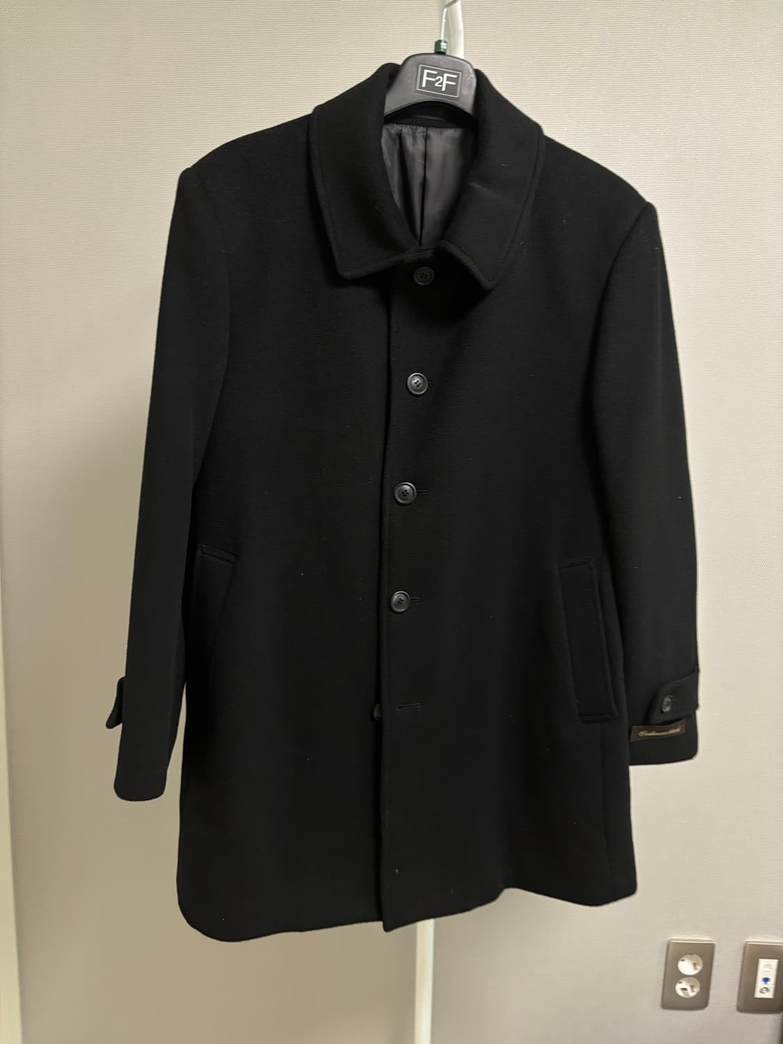 남성 블랙 캐시미어 코트 상품이미지2