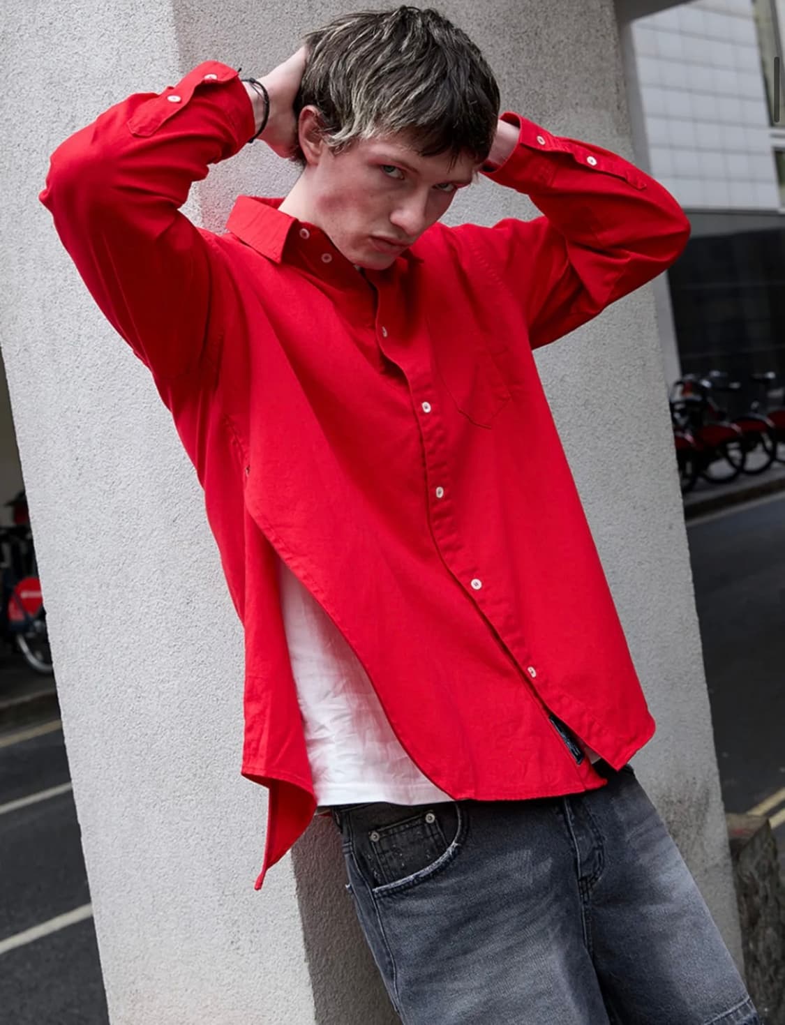 ANITYAIMLORIK MARIGOLD WASHED SHIRT RED 상품이미지1