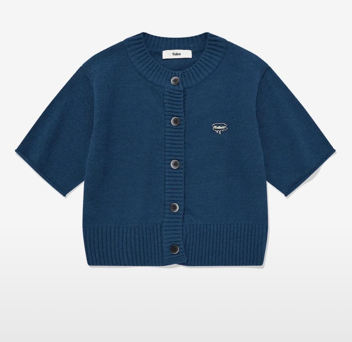 Fallett 팔렛 소프트 미니 파란색 반팔 가디건 상품이미지1